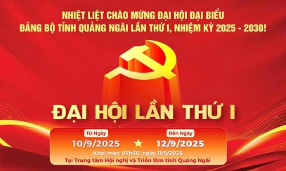 Chào mừng Đại hội Đảng bộ tỉnh Quảng Ngãi